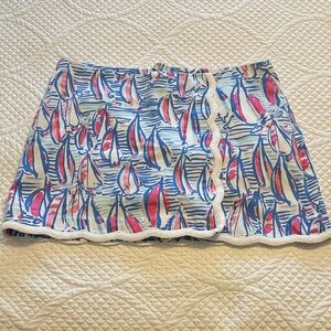 Lilly Pulitzer Blue and Pink Mini Skirt